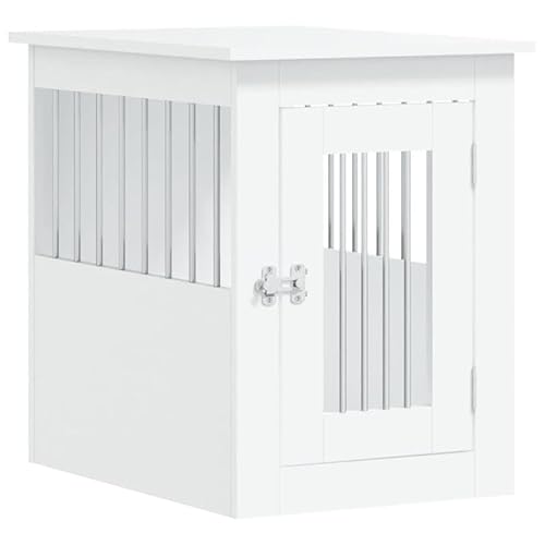 Eleganz Hundekäfig Möbelstil Weiß 45x62x59 cm - Stilvoller Hundezwinger aus Holzwerkstoff für Wohnzimmer & Schlafzimmer, Leicht zu Reinigen & Platzsparend Eleganz Hundekäfig Möbelstil Weiß 45x62x59 cm - Stilvoller Hundezwinger aus Holzwerkstoff für Wohnzimmer & Schlafzimmer, Leicht zu Reinigen & Platzsparend von Eleganz