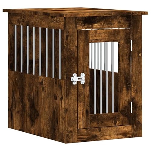 Eleganz Hundekäfig Räuchereiche 45x62x59 cm | Möbelstil Hundebett für Wohnzimmer & Schlafzimmer | Langlebiges Holzwerkstoff Design | Sicherer & Stylischer Rückzugsort für Hunde Eleganz Hundekäfig Räuchereiche 45x62x59 cm | Möbelstil Hundebett für Wohnzimmer & Schlafzimmer | Langlebiges Holzwerkstoff Design | Sicherer & Stylischer Rückzugsort für Hunde von Eleganz