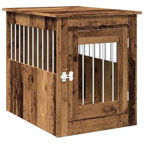 Eleganz Hundekäfig im Möbelstil Altholz-Optik 55x75x65 cm - Stilvoller Hundezwinger aus Holzwerkstoff für Wohnzimmer & Schlafzimmer, Langlebig & Sicher für Hunde bis 25 kg Eleganz Hundekäfig im Möbelstil Altholz-Optik 55x75x65 cm - Stilvoller Hundezwinger aus Holzwerkstoff für Wohnzimmer & Schlafzimmer, Langlebig & Sicher für Hunde bis 25 kg von Eleganz