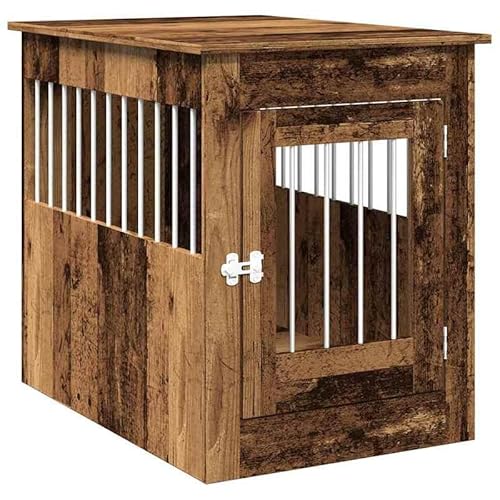 Eleganz Hundekäfig im Möbelstil | Altholz-Optik 55x80x68 cm | Stilvoll & Platzsparend für Wohnzimmer | Robustes Holzwerkstoff Design | Perfekt für Hunde bis 25 kg Eleganz Hundekäfig im Möbelstil | Altholz-Optik 55x80x68 cm | Stilvoll & Platzsparend für Wohnzimmer | Robustes Holzwerkstoff Design | Perfekt für Hunde bis 25 kg von Eleganz