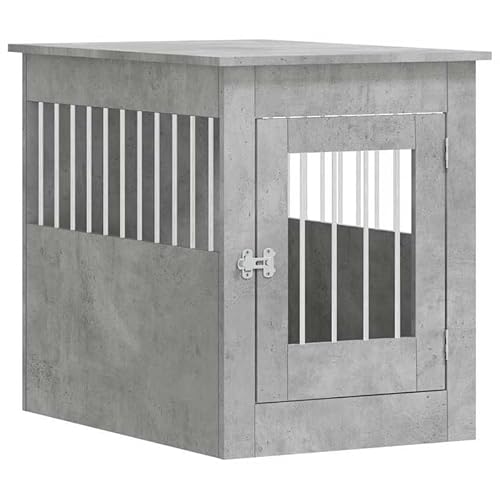 Eleganz Hundekäfig im Möbelstil Betongrau 55x80x68 cm - Stilvoller Hundezwinger aus Holzwerkstoff für Wohnzimmer & Eingangsbereich, Robust & Platzsparend Eleganz Hundekäfig im Möbelstil Betongrau 55x80x68 cm - Stilvoller Hundezwinger aus Holzwerkstoff für Wohnzimmer & Eingangsbereich, Robust & Platzsparend von Eleganz