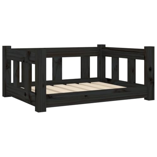 Eleganz Hundekörbchen, 65.5x50.5x28 cm, Hundebett für Hunde & Katzen, kuscheliges Hundebett aus Massivholz Kiefer, Schwarz Eleganz Hundekörbchen, 65.5x50.5x28 cm, Hundebett für Hunde & Katzen, kuscheliges Hundebett aus Massivholz Kiefer, Schwarz von Eleganz