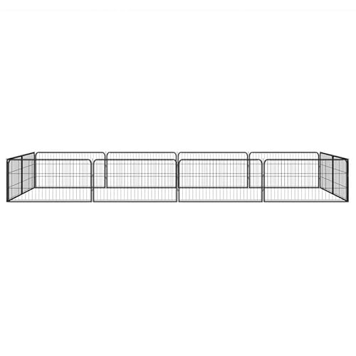 Eleganz Hundelaufstall 12-TLG. Schwarz 100x50cm aus pulverbeschichtetem Stahl - Robust & langlebig für innen/außen - Ideal für Hundebedarf Eleganz Hundelaufstall 12-TLG. Schwarz 100x50cm aus pulverbeschichtetem Stahl - Robust & langlebig für innen/außen - Ideal für Hundebedarf von Eleganz