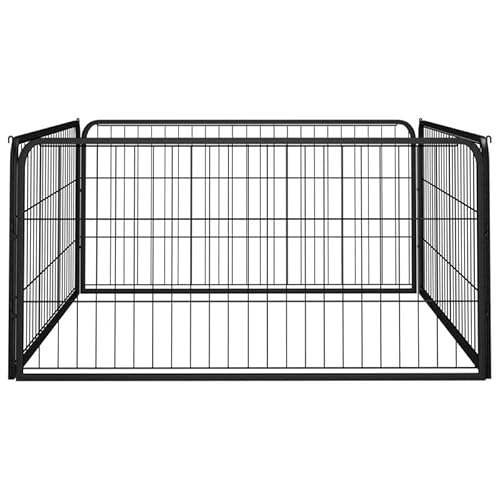 Eleganz Hundelaufstall 4-TLG. Schwarz 100x50cm aus Stahl Pulverbeschichtung – Langlebig & Sicher für Ihren Hund | Ideal für Garten & Terrasse Eleganz Hundelaufstall 4-TLG. Schwarz 100x50cm aus Stahl Pulverbeschichtung – Langlebig & Sicher für Ihren Hund | Ideal für Garten & Terrasse von Eleganz