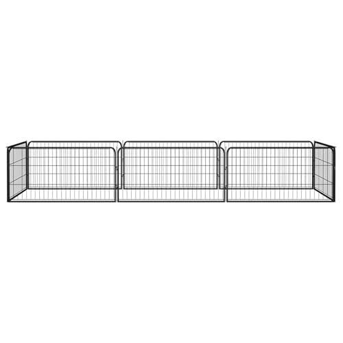 Eleganz Hundelaufstall 8-teilig Schwarz 100x50 cm - Stahl Pulverbeschichtet für Hunde - Langlebig & Wetterfest - Ideal für Garten und Terrasse Eleganz Hundelaufstall 8-teilig Schwarz 100x50 cm - Stahl Pulverbeschichtet für Hunde - Langlebig & Wetterfest - Ideal für Garten und Terrasse von Eleganz