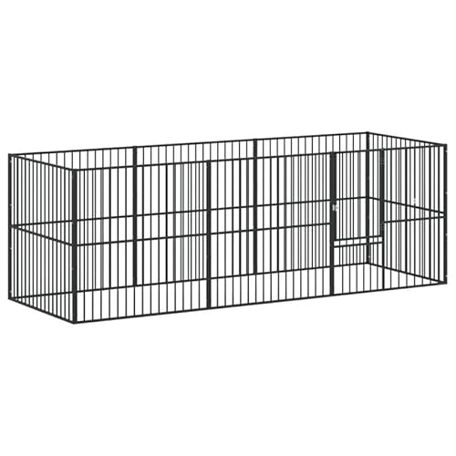 Eleganz Hundelaufstall aus verzinktem Stahl - 8-TLG. Set in Schwarz - Robust & Langlebig für Hundeauslauf - Sicherheitsgehege für Garten & Draußen Eleganz Hundelaufstall aus verzinktem Stahl - 8-TLG. Set in Schwarz - Robust & Langlebig für Hundeauslauf - Sicherheitsgehege für Garten & Draußen von Eleganz