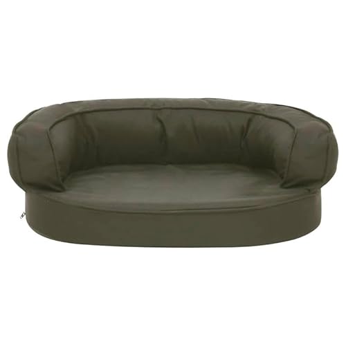 Eleganz Hundematratze 60x42 cm - Ergonomische Hundebett mit Leinenoptik in Dunkelgrau - Atmungsaktiv & pflegeleicht für Hunde Aller Größen - Ideal für Wohnung, Haus & Reise von Eleganz