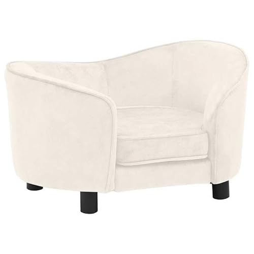 Eleganz Hundesofa aus Plüsch (80% Polyester, 20% Baumwolle) mit massivem Tannenholz - Bequemes Hundebett für mittelgroße Hunde - Weich & langlebig - Ideal für Wohnung & Haus von Eleganz