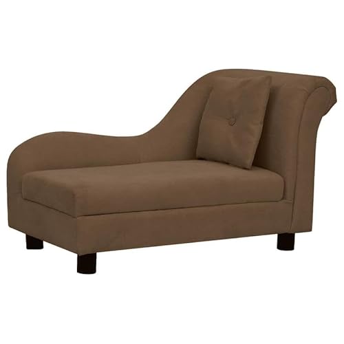 Eleganz Hundesofa mit Kissen - Plüsch Hundebett 83x44x44 cm braun - Bequemes Hundebett für Wohnzimmer & Schlafzimmer - Extra weich & pflegeleicht Eleganz Hundesofa mit Kissen - Plüsch Hundebett 83x44x44 cm braun - Bequemes Hundebett für Wohnzimmer & Schlafzimmer - Extra weich & pflegeleicht von Eleganz