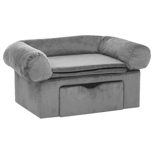 Eleganz Hundesofa mit Schublade - Grau 75x50x38 cm Plüsch - Kuscheliges Hundebett für Wohnzimmer - Extra Stauraum für Spielzeug & Zubehör - Bequeme Liegefläche für Hunde Aller Größen Eleganz Hundesofa mit Schublade - Grau 75x50x38 cm Plüsch - Kuscheliges Hundebett für Wohnzimmer - Extra Stauraum für Spielzeug & Zubehör - Bequeme Liegefläche für Hunde Aller Größen von Eleganz