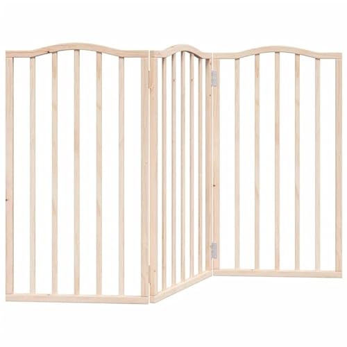 Eleganz Hundetor faltbar 150 cm aus unbehandeltem Pappelholz - Sicherheitsgitter für Hunde, faltbares Design, ökologisch & langlebig - Ideal für Haus & Garten von Eleganz