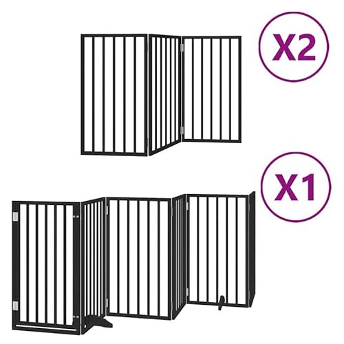 Eleganz Hundetor faltbar aus Pappelholz - 12-TLG. schwarzes Gittertor für Hunde - Sicher & langlebig für Garten, Terrasse & Haus - Ideal für Tierliebhaber Eleganz Hundetor faltbar aus Pappelholz - 12-TLG. schwarzes Gittertor für Hunde - Sicher & langlebig für Garten, Terrasse & Haus - Ideal für Tierliebhaber von Eleganz