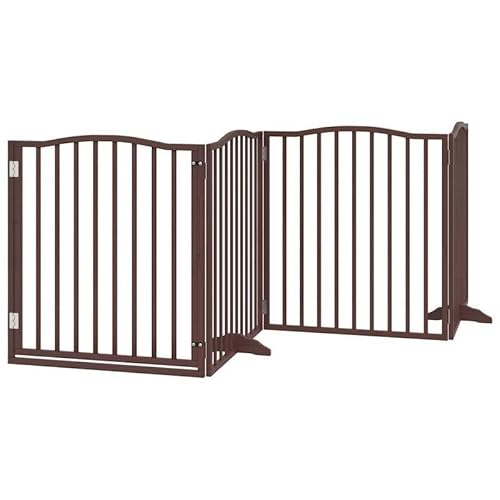 Eleganz Hundetor faltbar aus Pappelholz | 4-TLG. braun Eiche 320 cm | Sicherheitsbarriere für Hunde | Langlebig & stabil | Ideal für Haus & Garten Eleganz Hundetor faltbar aus Pappelholz | 4-TLG. braun Eiche 320 cm | Sicherheitsbarriere für Hunde | Langlebig & stabil | Ideal für Haus & Garten von Eleganz