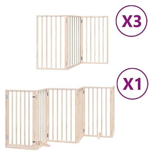 Eleganz Hundetor mit Tür faltbar 750 cm aus Pappelholz - Robustes & langlebiges Gartentor für Hunde - Sicherheitszaun für Garten & Terrasse Eleganz Hundetor mit Tür faltbar 750 cm aus Pappelholz - Robustes & langlebiges Gartentor für Hunde - Sicherheitszaun für Garten & Terrasse von Eleganz