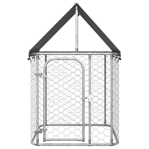 Eleganz Hundezwinger Outdoor 100x100x150 cm mit Dach - Robuster Metallkäfig für Hunde, Sicherer Freilauf im Garten, Terrasse oder Camping, Wetterfest & Langlebig - Ideal für Mittelgroße Hunde Eleganz Hundezwinger Outdoor 100x100x150 cm mit Dach - Robuster Metallkäfig für Hunde, Sicherer Freilauf im Garten, Terrasse oder Camping, Wetterfest & Langlebig - Ideal für Mittelgroße Hunde von Eleganz