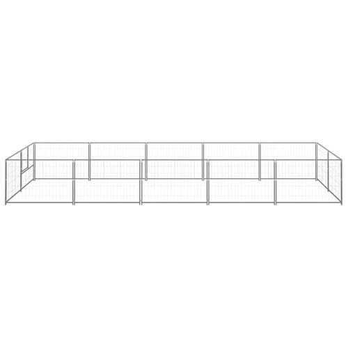 Eleganz Hundezwinger aus Stahl 10 m² - Robuster Metallauslauf für Hunde im Garten, Freigehege mit Sicherheitsverschluss für mittelgroße bis große Hunde - Ideal für den Außenbereich von Eleganz