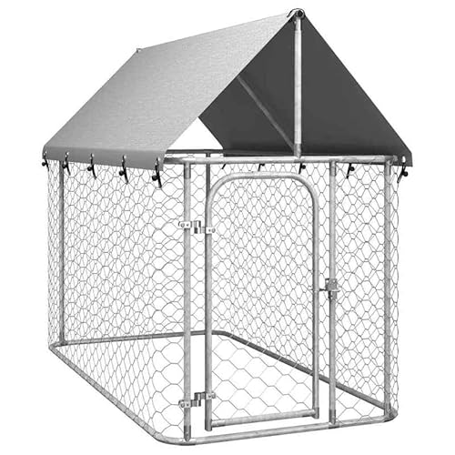 Eleganz Outdoor Hundezwinger mit Dach 200x100x150 cm - Großer, Stabiler Hundekäfig für Garten & Terrasse - Wetterfest & sicher für Hunde Aller Größen - Ideal für Training & Schutz Eleganz Outdoor Hundezwinger mit Dach 200x100x150 cm - Großer, Stabiler Hundekäfig für Garten & Terrasse - Wetterfest & sicher für Hunde Aller Größen - Ideal für Training & Schutz von Eleganz