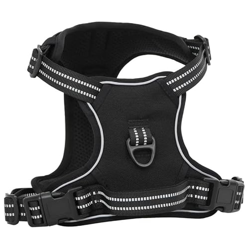 Eleganz Reflektierendes Hundegeschirr verstellbar - Sicherheitsgurt für Hunde bei Dunkelheit - Atmungsaktives & bequemes Design für Spaziergänge - Schwarz L Eleganz Reflektierendes Hundegeschirr verstellbar - Sicherheitsgurt für Hunde bei Dunkelheit - Atmungsaktives & bequemes Design für Spaziergänge - Schwarz L von Eleganz