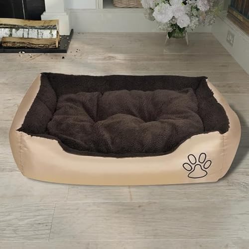 Eleganz Warmes Hundebett mit Polsterkissen L – Kuscheliges Hundebett für kalte Tage, waschbarer Bezug & orthopädische Unterstützung – Ideal für Hunde Aller Größen von Eleganz