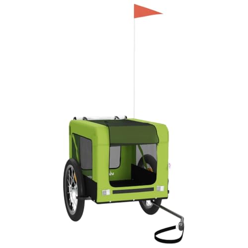 Fahrradanhänger für Hunde - Grünes & Schwarzes Oxford-Gewebe mit Eisenrahmen - Leicht & Langlebig für Outdoor-Abenteuer Fahrradanhänger für Hunde - Grünes & Schwarzes Oxford-Gewebe mit Eisenrahmen - Leicht & Langlebig für Outdoor-Abenteuer von Eleganz