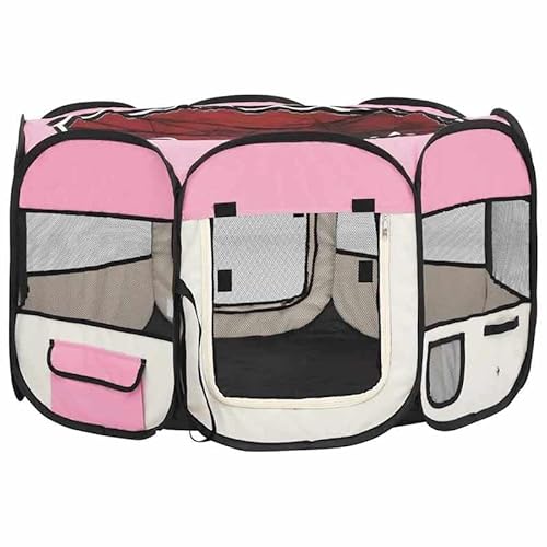 Faltbarer Welpenlaufstall mit Tragetasche – 110x110x58 cm Rosa | Hundegitter für Welpen & kleine Hunde | Transportabel & platzsparend | Ideal für Garten, Wohnung & Reise Faltbarer Welpenlaufstall mit Tragetasche – 110x110x58 cm Rosa | Hundegitter für Welpen & kleine Hunde | Transportabel & platzsparend | Ideal für Garten, Wohnung & Reise von Eleganz