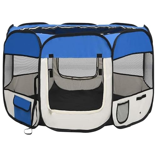 Faltbarer Welpenlaufstall mit Tragetasche - 90x90x58 cm - Aus robustem Polyester & Stahl - Ideal für Welpen & kleine Hunde - Leicht transportierbar & platzsparend Faltbarer Welpenlaufstall mit Tragetasche - 90x90x58 cm - Aus robustem Polyester & Stahl - Ideal für Welpen & kleine Hunde - Leicht transportierbar & platzsparend von Eleganz