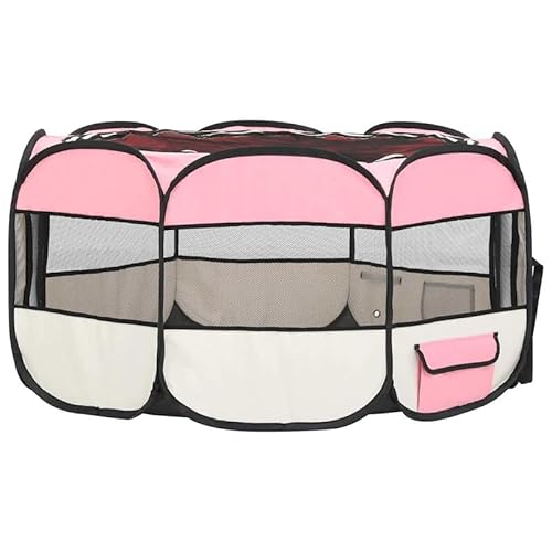 Faltbarer Welpenlaufstall mit Tragetasche Rosa 145x145x61 cm – Leichter Transport & Platzsparend – Ideal für Welpen & Kleine Hunde – Perfekt für Reisen & Zuhause Faltbarer Welpenlaufstall mit Tragetasche Rosa 145x145x61 cm – Leichter Transport & Platzsparend – Ideal für Welpen & Kleine Hunde – Perfekt für Reisen & Zuhause von Eleganz