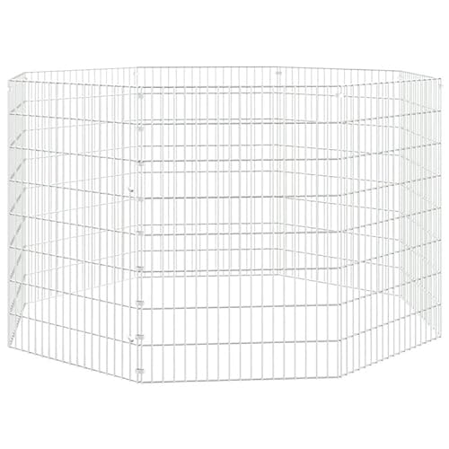 Freilaufgehege für Kleintiere, 8-teilig 54x80 cm, verzinktes Eisen, robust & langlebig, ideal für Kaninchen, Meerschweinchen & Co, sicherer Auslauf im Garten oder Terrasse von Eleganz
