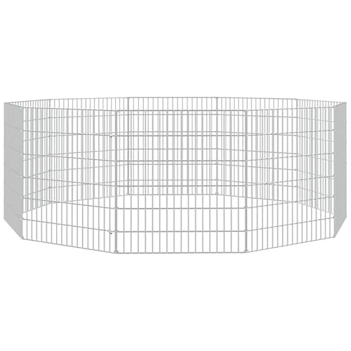 Freilaufgehege für Kleintiere - 10-teilig, 54x60 cm, Verzinktes Eisen - Langlebiges Außengehege für Kaninchen & Meerschweinchen - Sicherer Auslauf im Garten von Eleganz