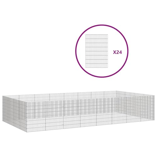 Freilaufgehege für Kleintiere 24-teilig 54x80 cm aus verzinktem Eisen | Robust & langlebig für Hasen, Meerschweinchen & Co. | Ideal für Garten, Balkon & Indoor Freilaufgehege für Kleintiere 24-teilig 54x80 cm aus verzinktem Eisen | Robust & langlebig für Hasen, Meerschweinchen & Co. | Ideal für Garten, Balkon & Indoor von Eleganz