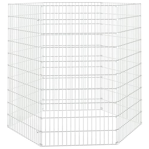 Freilaufgehege für Kleintiere 6-teilig 54x100 cm aus verzinktem Eisen – Robustes und langlebiges Gehege für den Außenbereich, ideal für Kaninchen und Meerschweinchen von Eleganz