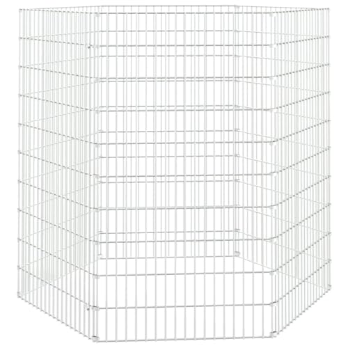 Freilaufgehege für Kleintiere - 6-teilig 54x100 cm aus verzinktem Eisen - Stabiles & langlebiges Gehege für Kaninchen, Meerschweinchen & mehr - Ideal für Garten oder Terrasse von Eleganz