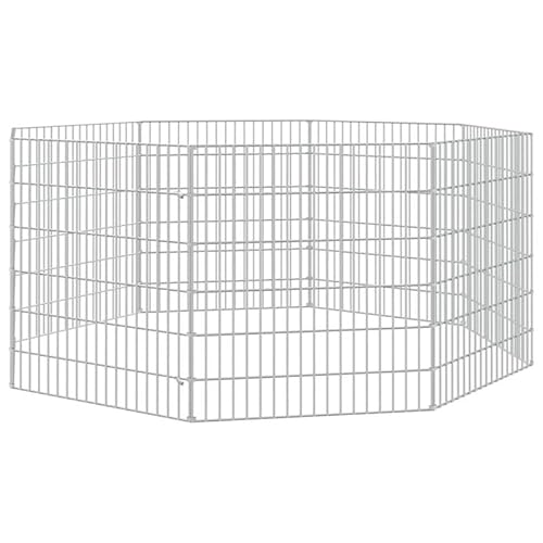 Freilaufgehege für Kleintiere 8-teilig 54x60 cm aus verzinktem Eisen – Robuster Auslauf für Hasen, Meerschweinchen & Co. im Innen- und Außenbereich von Eleganz