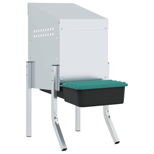 Hühner-Nistkasten aus verzinktem Stahl mit Beinen - Langlebiger und wetterfester Nistplatz für Kleintiere - Perfekte Lösung für sichere und Bequeme Eiablage in Gehegen von Eleganz