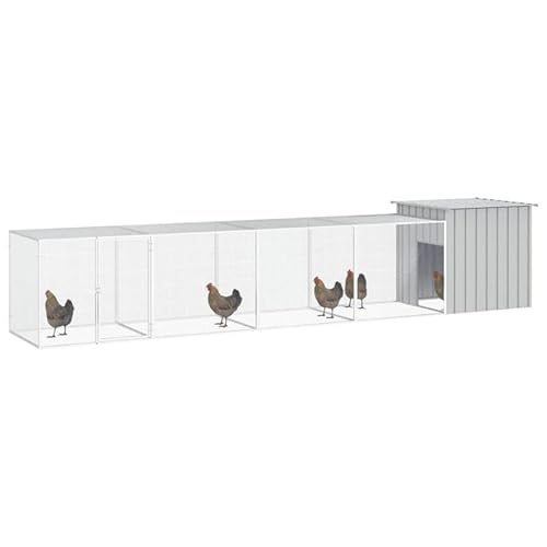 Hühnerkäfig Grau 500x91x100 cm aus verzinktem Stahl - Robustes Gehege für Kleintiere - Wetterfest & langlebig - Ideal für Garten & Freilandhaltung Hühnerkäfig Grau 500x91x100 cm aus verzinktem Stahl - Robustes Gehege für Kleintiere - Wetterfest & langlebig - Ideal für Garten & Freilandhaltung von Eleganz