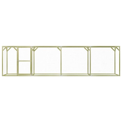 Hühnerkäfig aus imprägniertem Kiefernholz 1,5x6x1,5 m - Langlebiges Gehege für Kleintiere - Ideal für Garten und Freilauf - Sicherer Lebensraum für Hühner und Kleintiere Hühnerkäfig aus imprägniertem Kiefernholz 1,5x6x1,5 m - Langlebiges Gehege für Kleintiere - Ideal für Garten und Freilauf - Sicherer Lebensraum für Hühner und Kleintiere von Eleganz
