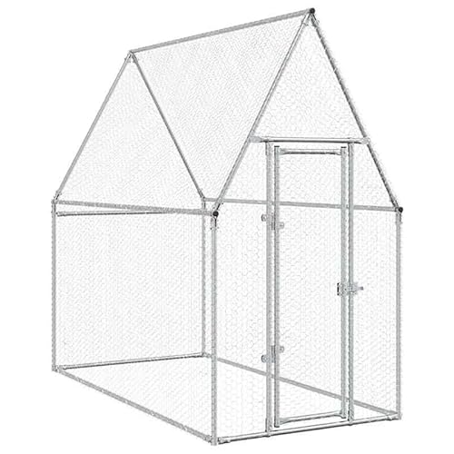 Hühnerkäfig aus verzinktem Stahl 200x100x190 cm - Robustes Gehege für Kleintiere - Wetterfest & langlebig - Ideal für Garten oder Hof Hühnerkäfig aus verzinktem Stahl 200x100x190 cm - Robustes Gehege für Kleintiere - Wetterfest & langlebig - Ideal für Garten oder Hof von Eleganz