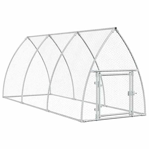Hühnerkäfig aus verzinktem Stahl 300x105x120 cm - Robustes Außengehege für Kleintiere - Wetterfester Lebensraum für Hühner & Geflügel von Eleganz