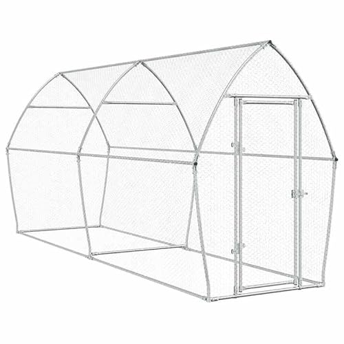 Hühnerkäfig aus verzinktem Stahl 400x105x182 cm - Robustes Gehege für Kleintiere - Wetterfest & langlebig für Garten und Hof von Eleganz
