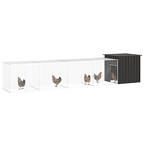 Hühnerkäfig aus verzinktem Stahl 500x91x100 cm - Langlebiges Kleintiergehege für Garten & Freilandhaltung - Ideal für Hühner & Kleintiere Hühnerkäfig aus verzinktem Stahl 500x91x100 cm - Langlebiges Kleintiergehege für Garten & Freilandhaltung - Ideal für Hühner & Kleintiere von Eleganz