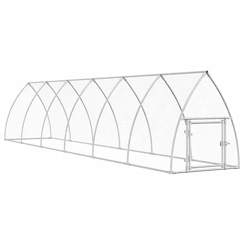Hühnerkäfig aus verzinktem Stahl 600x105x120 cm - Robustes Gehege für Kleintiere im Außenbereich - Langlebig & witterungsbeständig von Eleganz