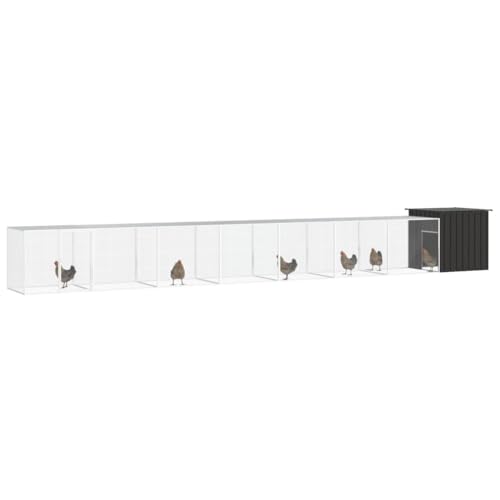 Hühnerkäfig aus verzinktem Stahl - 800x91x100 cm Anthrazit - Langlebiges Gehege für Kleintiere - Ideal für Garten & Freilauf - Robust & Witterungsbeständig Hühnerkäfig aus verzinktem Stahl - 800x91x100 cm Anthrazit - Langlebiges Gehege für Kleintiere - Ideal für Garten & Freilauf - Robust & Witterungsbeständig von Eleganz