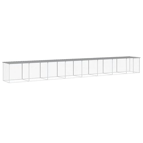 Hühnerkäfig aus verzinktem Stahl mit Dach 803x98x90 cm – Robustes Gehege für Kleintiere, Wetterfest & Langlebig, Ideal für Hühner & Kleintiere im Freien von Eleganz