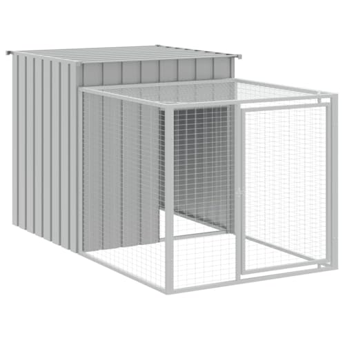 Hühnerkäfig mit Auslauf 110x201x110 cm – Stahl Verzinkt, Hellgrau | Großer Lebensraum für Kleintiere | Langlebig & Wetterfest | Ideal für Garten & Freilauf Hühnerkäfig mit Auslauf 110x201x110 cm – Stahl Verzinkt, Hellgrau | Großer Lebensraum für Kleintiere | Langlebig & Wetterfest | Ideal für Garten & Freilauf von Eleganz