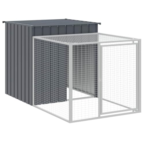 Hühnerkäfig mit Auslauf 110x201x110 cm für Kleintiere - Stahl Verzinkt, Anthrazit | Robuster Freilaufstall für Hühner & Geflügel | Wetterfest & Langlebig Hühnerkäfig mit Auslauf 110x201x110 cm für Kleintiere - Stahl Verzinkt, Anthrazit | Robuster Freilaufstall für Hühner & Geflügel | Wetterfest & Langlebig von Eleganz