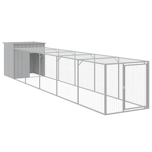 Hühnerkäfig mit Auslauf aus verzinktem Stahl 110x609x110 cm - Robustes Gehege für Kleintiere im Freien - Langlebiger Lebensraum für Hühner & Geflügel Hühnerkäfig mit Auslauf aus verzinktem Stahl 110x609x110 cm - Robustes Gehege für Kleintiere im Freien - Langlebiger Lebensraum für Hühner & Geflügel von Eleganz