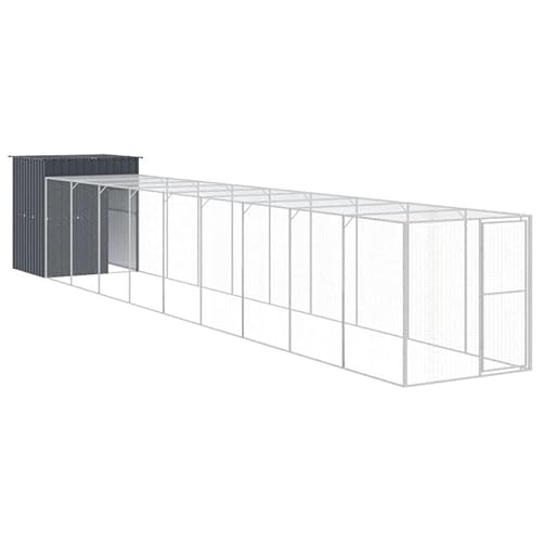Hühnerkäfig mit Auslauf aus verzinktem Stahl 165x1067x181cm - Robustes Gehege für Kleintiere - Ideal für Garten & Freilauf Hühnerkäfig mit Auslauf aus verzinktem Stahl 165x1067x181cm - Robustes Gehege für Kleintiere - Ideal für Garten & Freilauf von Eleganz