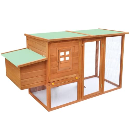 Hühnerstall aus Holz mit 1 Legenest – Robustes Gehege für Kleintiere, Wetterfest & Langlebig – Ideal für Garten oder Hinterhof – Sicherer Lebensraum für Hühner von Eleganz
