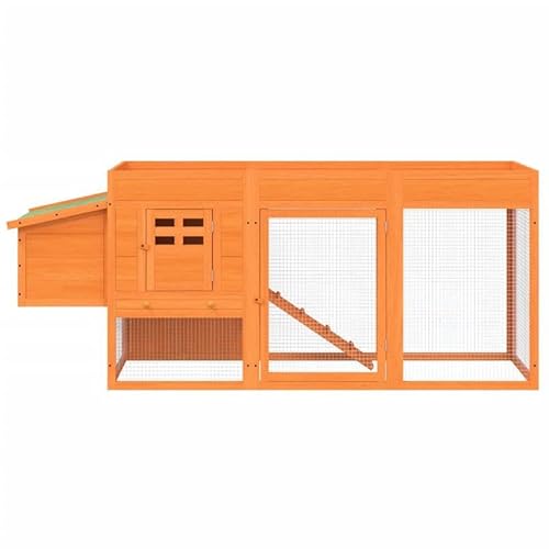 Hühnerstall aus massivem Kiefernholz und Sperrholz | 204x50x84 cm | Lebensraum für Kleintiere | Robust & langlebig | Ideal für Garten und Freilaufgehege Hühnerstall aus massivem Kiefernholz und Sperrholz | 204x50x84 cm | Lebensraum für Kleintiere | Robust & langlebig | Ideal für Garten und Freilaufgehege von Eleganz