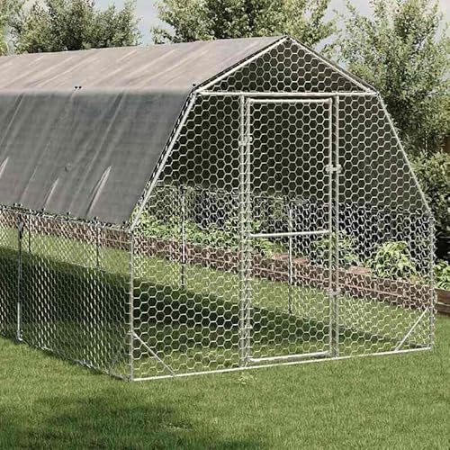 Hühnerstall aus verzinktem Stahl 2,5x8x2,25 m mit Dach – Robust & wetterfest für Kleintiere wie Hühner & Kaninchen – Ideal für Garten & Freigehege Hühnerstall aus verzinktem Stahl 2,5x8x2,25 m mit Dach – Robust & wetterfest für Kleintiere wie Hühner & Kaninchen – Ideal für Garten & Freigehege von Eleganz